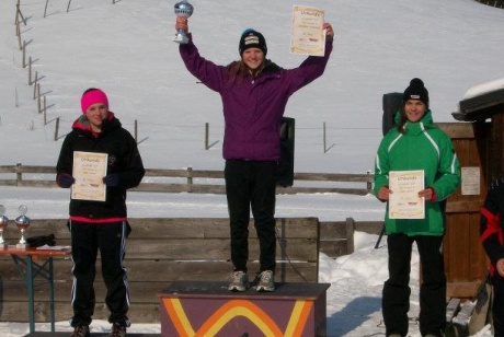 Podium of the Girls competition on Sunday